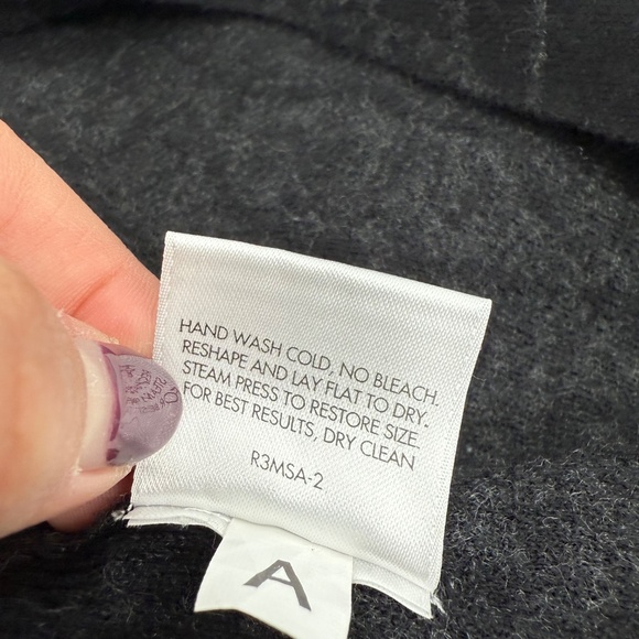 Eileen Fisher Cardigan Women Large Black Comfy Wool Blend Open Front Sweater - Picture 10 of 13